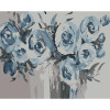 STRATEG Картина за номерами ПРЕМІУМ Блакитні квіти розміром 40х50 см GS1043 - зображення 1