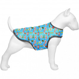 WAUDOG Курточка-накидка для собак  Clothes "Ліга Справедливості в блакитному", L, а 41 см, B 58-70 см, з 42