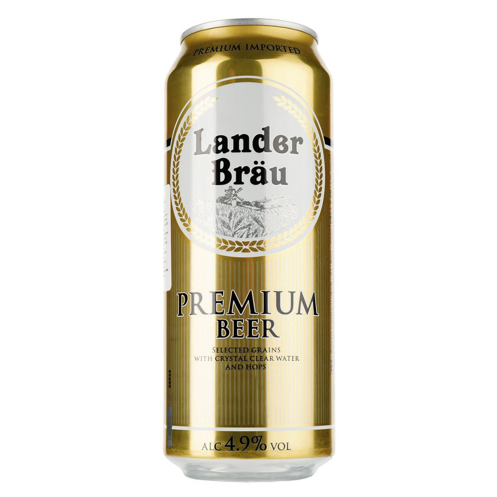 Lander Brau Пиво  Premium Pilsner світле фільтроване 0,5 л 4,9% (8714800026697) - зображення 1