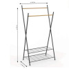 Casa Si Garment Rack Bamboo Black (CS92309W04) - зображення 5