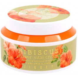 Jigott Крем для лица  Гибискус Hibiscus Flower Vital Cream 100 мл (8809541281594)
