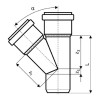 Ostendorf Тройник канализационный  HT-Safe 75/50*45_ (173210) - зображення 2