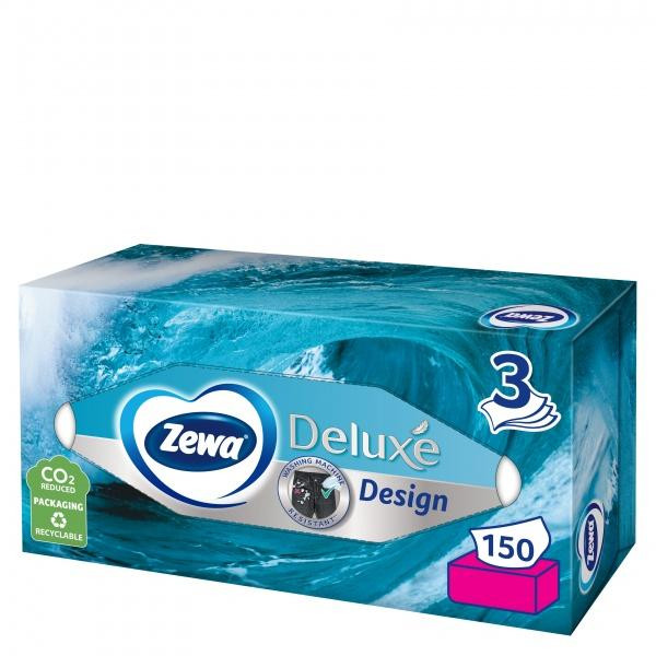 Zewa Серветки гігієнічні в коробці  Deluxe Design 3 шари 150 шт. (7322541685564) - зображення 1