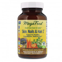 MegaFood БАД Вітаміни для волосся, шкіри і нігтів, Skin, Nails & Hair 2, , 60 таблеток