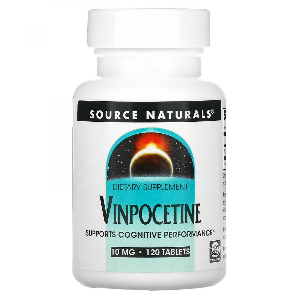 Source Naturals БАД Вітаміни для мозку, Vinpocetine, , 10 мг, 120 таблеток - зображення 1