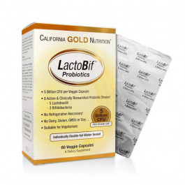 California Gold Nutrition БАД Пробіотик, LactoBif Probiotics, , 5 млд, 60 капсул