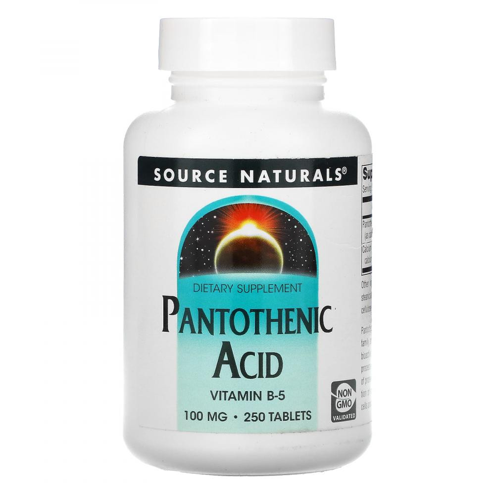 Source Naturals Пантотенова кислота (Pantothenic acid) 250 таблеток - зображення 1