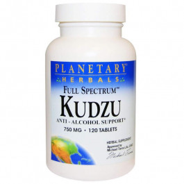 Planetary Herbals БАД Кудзу, повний спектр, Kudzu, , 750 мг, 120 таблеток
