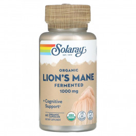 Solaray БАД Їжовик гребінчастий, Lion&#039;s Mane, , органік, ферментований, 500 мг, 60 вегетаріанських капс
