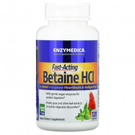 Enzymedica БАД Бетаїн гідрохлорид, Betaine HCI, , 120 капсул