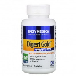 Enzymedica БАД Ензими суміш плюс пробіотики, Digest Gold Probiotics, , 90 капсул