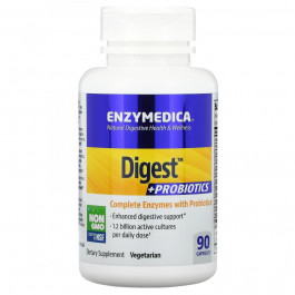 Enzymedica БАД Ферменти і пробіотики, Digest + Probiotics, , 90 капсул