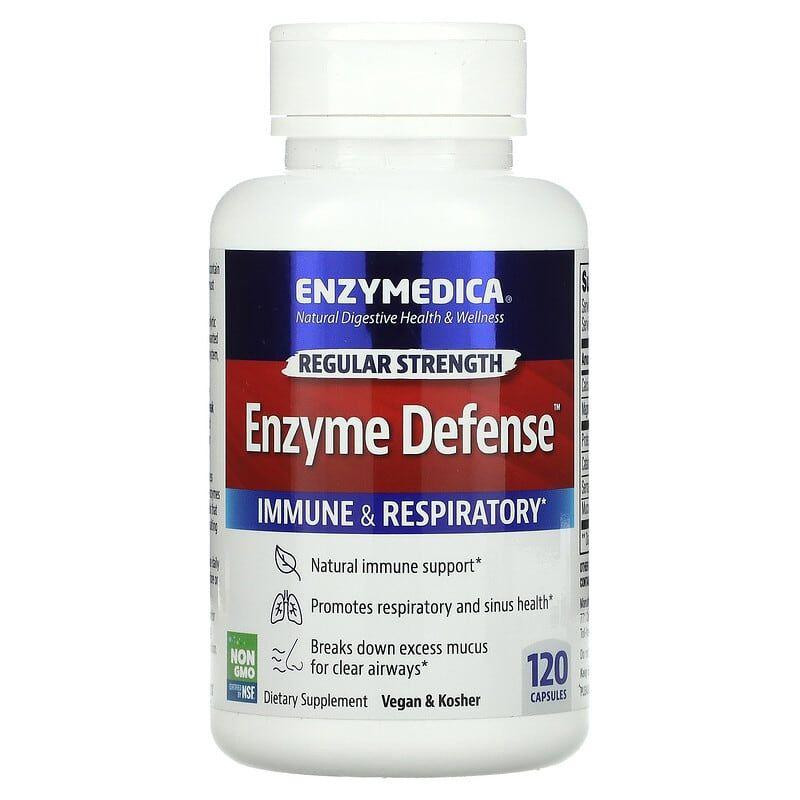Enzymedica БАД Ферменти, Enzyme Defense, , ViraStop, протеолітичні, 120 капсул - зображення 1