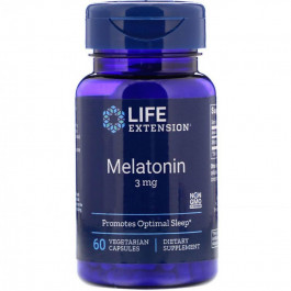 Life Extension БАД Мелатонін, Melatonin, , 3 мг, 60 капсул