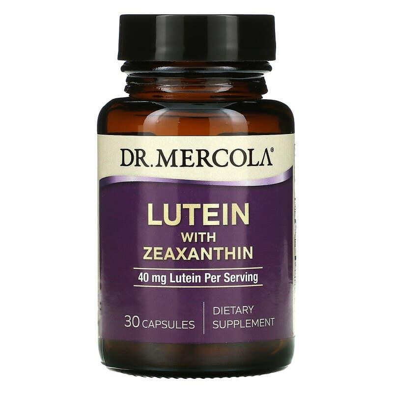 Dr. Mercola БАД Лютеїн із зеаксантином, Lutein with Zeaxanthin, , 40 мг, 30 капсул - зображення 1
