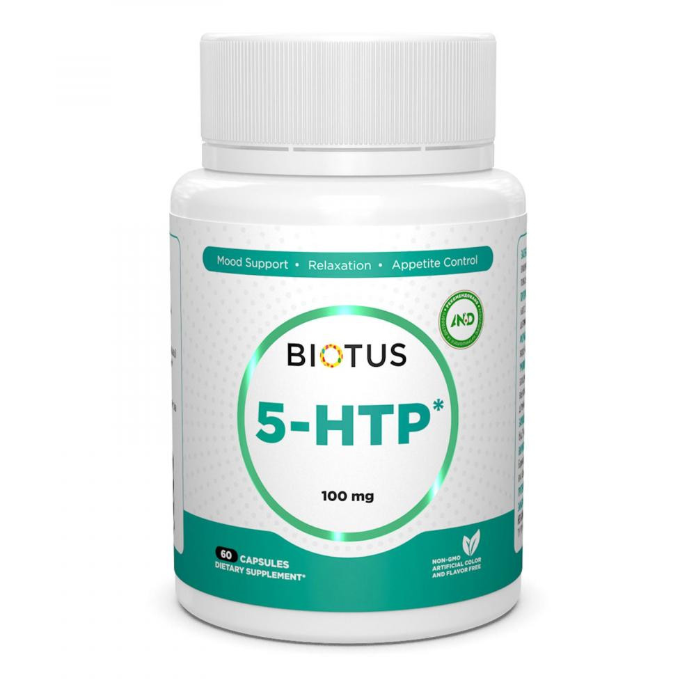 Biotus 5-HTP 5-гідрокситриптофан 60 капсул - зображення 1