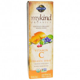 Garden of Life БАД Вітамін С, Vitamin C, , Mykind Organics, апельсин-мандарин, органік, спрей, 58 мл