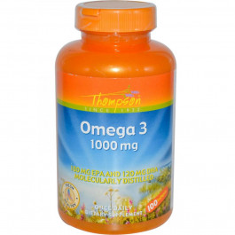 Thompson БАД Омега 3, Omega 3, , 1000 мг, 100 капсул