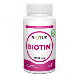   Biotus БАД Биотин, Biotin 10000 мкг, 100 капсул