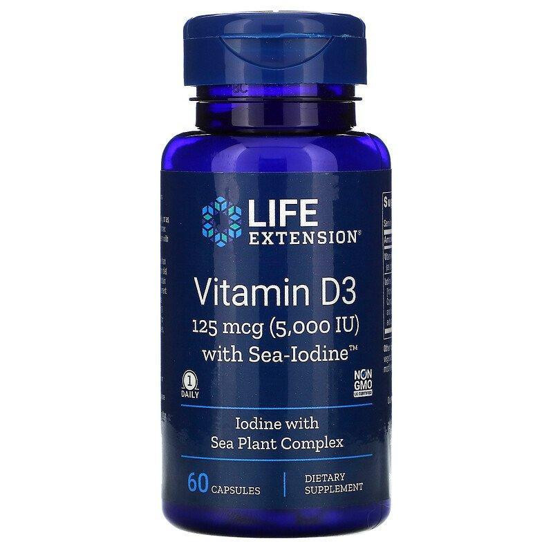 Life Extension Vitamin D3 125 мкг 60 капсул - зображення 1