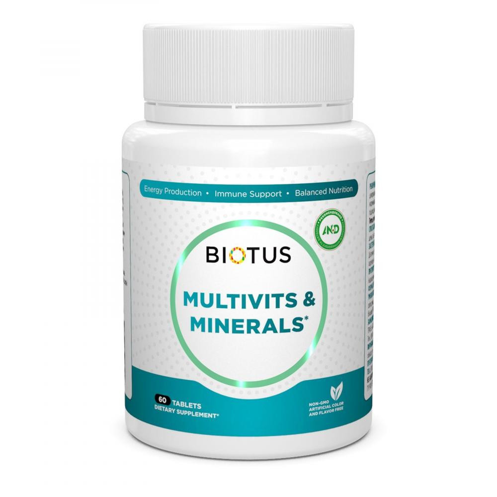 Biotus Мультивітаміни та мінерали, Multivits & Minerals, , 60 таблеток - зображення 1