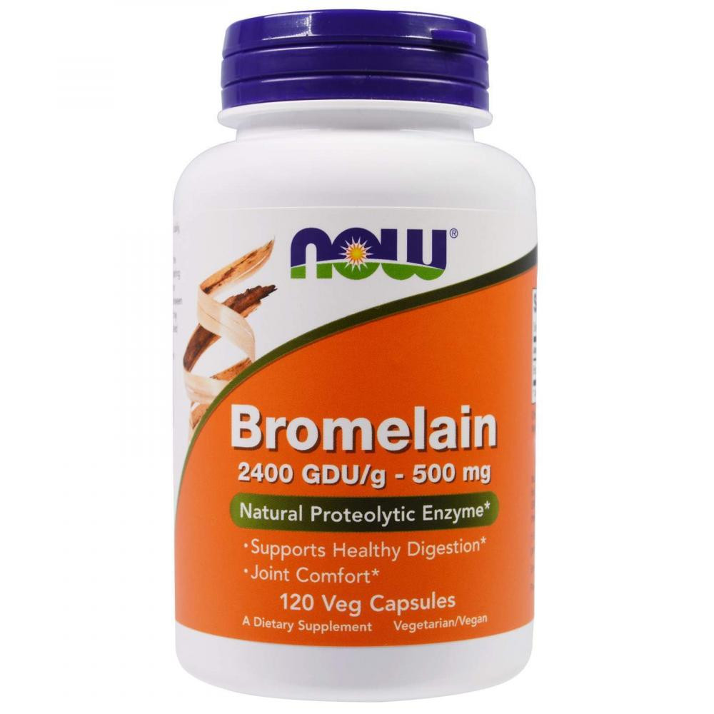Now Бромелайн, Bromelain, Foods, 500 мг, 120 капсул - зображення 1