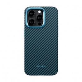 Pitaka MagEZ Case Pro 4 Twill 1500D Black/Blue for iPhone 15 Pro Max (KI1508PMP)