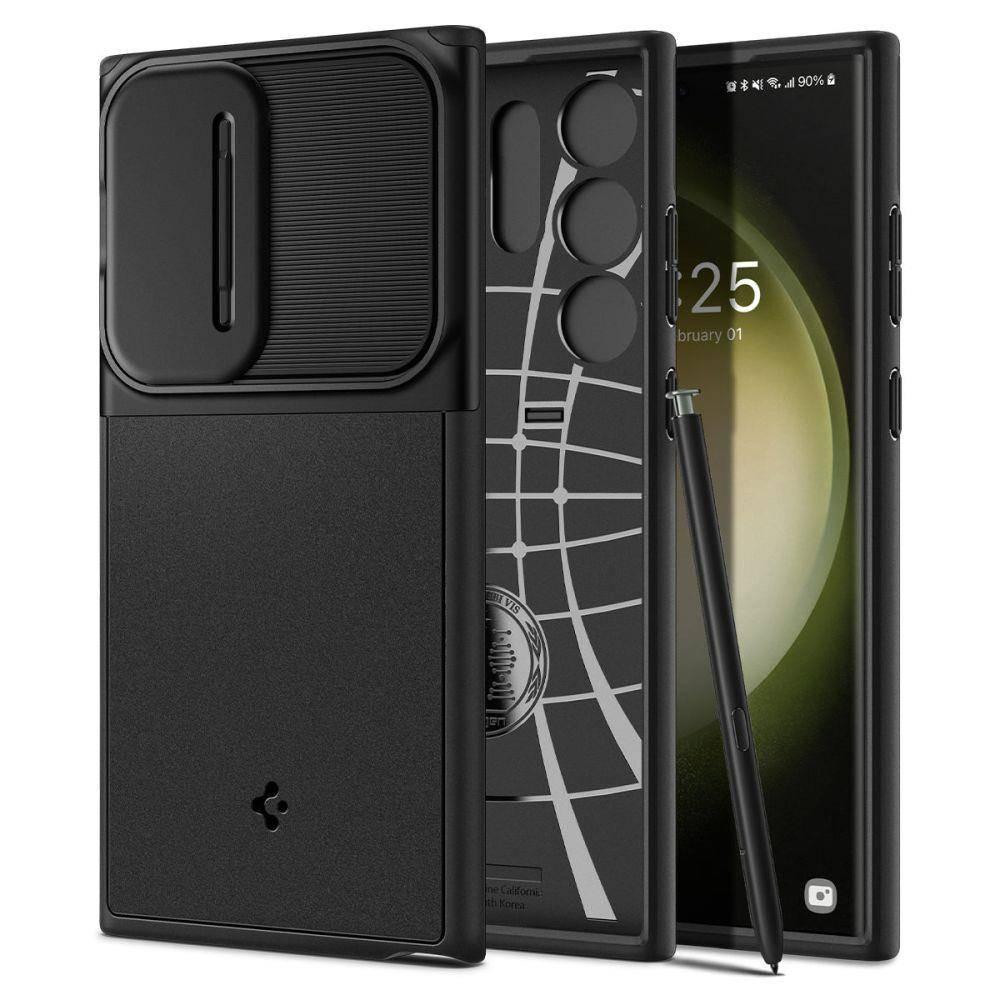 Spigen Samsung Galaxy S23 Ultra Optik Armor Black (ACS05639) - зображення 1