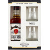 Jim Beam Віскі  White Kentucky Staright Bourbon Whiskey, 40%, 0,7 л + 2 склянки (5060045587404) - зображення 1