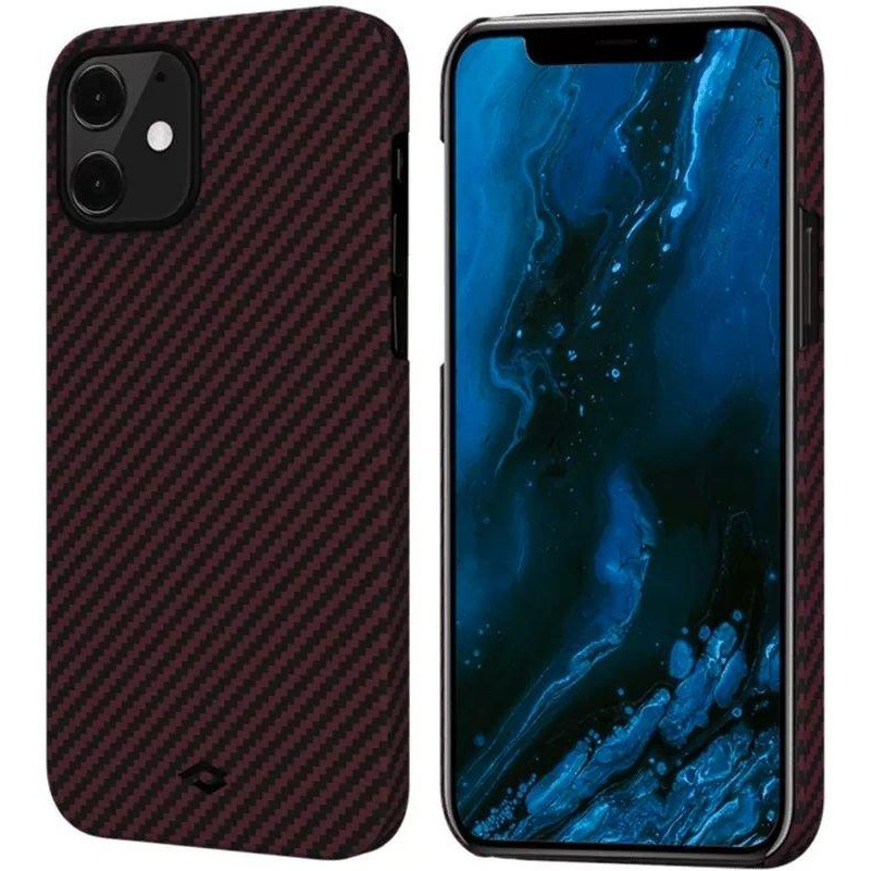 Pitaka MagEZ Case Twill for iPhone 12 mini Black/Red (KI1203) - зображення 1