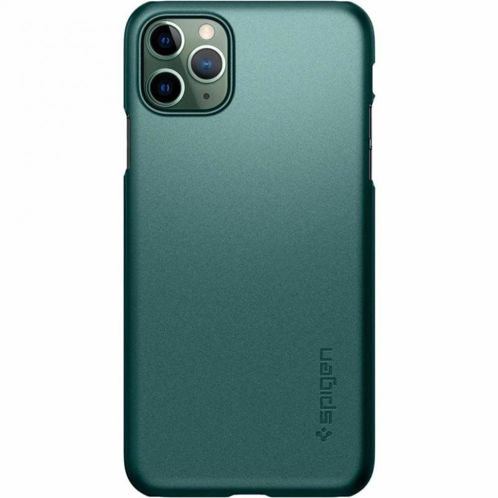 Spigen iPhone 11 Pro Max Thin Fit Midnight Green (ACS00410) - зображення 1