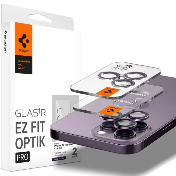 Spigen Optik.tr EZ FIT Camera Protector 2-pack iPhone 14 Pro/14 Pro Max Deep Purple (AGL05597) - зображення 1