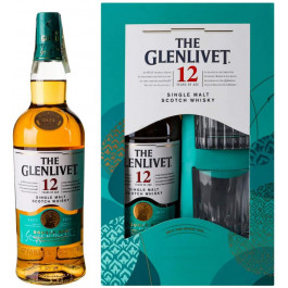 The Glenlivet Виски The 0.7 л 12 лет выдержки 40% в подарочной упаковке + 2 стакана (5000299213476)