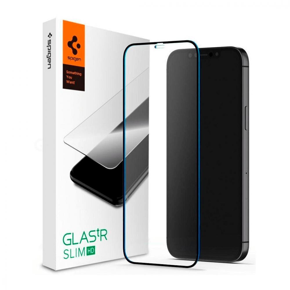 Spigen Glass FC HD iPhone 12 Pro Max Black 1Pack (AGL01468) - зображення 1