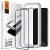 Spigen Glas tR ALM FC iPhone 12 mini 2Pack Black (AGL01812) - зображення 1