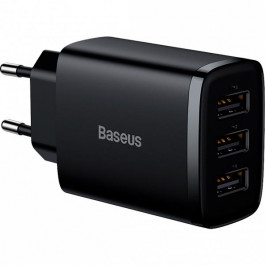 Baseus Compact Charger 3U 17W Black (CCXJ020101)