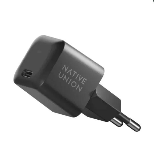 NATIVE UNION Fast GaN Charger PD 30W USB-C Port Black (FAST-PD30-2-BLK-EU) - зображення 1