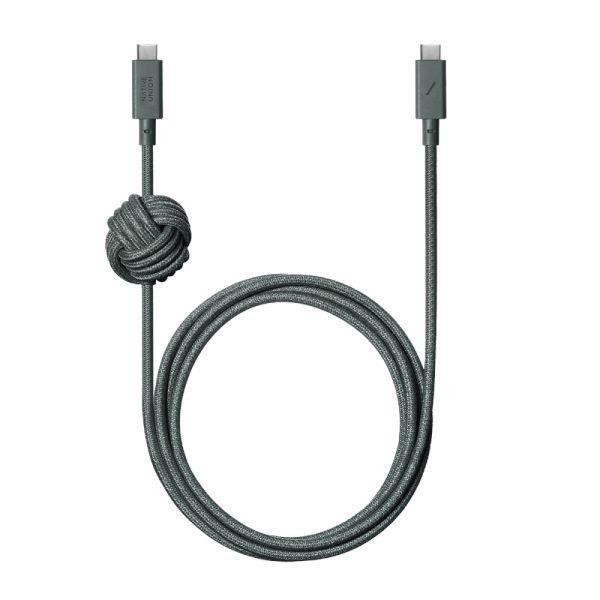 NATIVE UNION Anchor Cable USB Type-C to USB Type-C 240W 3m Slate Green (ACABLE-C-GRN-NP) - зображення 1