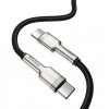 Baseus Cafule Series Metal Data Cable Type-C to Type-C 100W 2m Black (CATJK-D01) - зображення 2