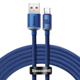 Baseus Crystal Shine Series Fast Charging Data Cable USB to Type-C 100W 2m Blue (CAJY000503)