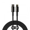 Baseus Tungsten Gold Fast Charging Data Cable Type-C to Ligtning PD 20W 2m Black (CATLWJ-A01) - зображення 1