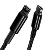 Baseus Tungsten Gold Fast Charging Data Cable Type-C to Ligtning PD 20W 2m Black (CATLWJ-A01) - зображення 4