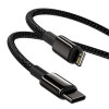 Baseus Tungsten Gold Fast Charging Data Cable Type-C to Ligtning PD 20W 2m Black (CATLWJ-A01) - зображення 8