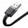 Baseus cafule Cable USB For lightning 2.4A 0.5M Gray/Black (CALKLF-AG1) - зображення 4