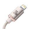 Baseus Crystal Shine Series Fast Charging Data Cable Type-C to Lightning 20W 1.2m Pink (CAJY001304) - зображення 4