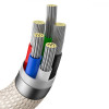 Baseus Crystal Shine Series Fast Charging Data Cable Type-C to Lightning 20W 1.2m Pink (CAJY001304) - зображення 5