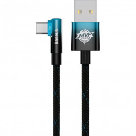 Baseus MVP 2 Elbow-shaped Fast Charging Data Cable USB to Type-C 100W 1m Black/Blue (CAVP000421)