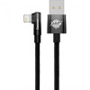 Baseus MVP 2 Elbow-shaped Fast Charging Data Cable USB to Lightning 2.4A 2m Black (CAVP000101) - зображення 1