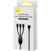 Baseus Flash Series Fast Charging Data Cable USB to Micro/Lightning/Type-C 66W 1.2m Black (CASS040001) - зображення 5