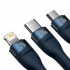 Baseus Flash Series 2 3-in-1 Micro USB+Lightning+Type-C 100W 1.2m Blue (CASS030003) - зображення 3